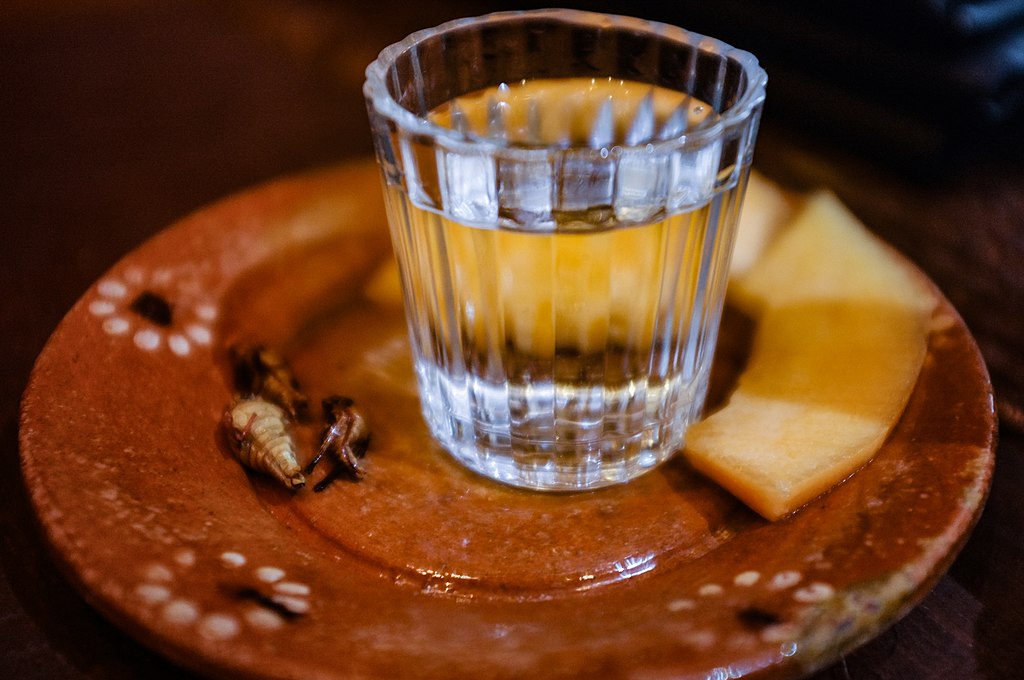 Mezcal con sal de gusano